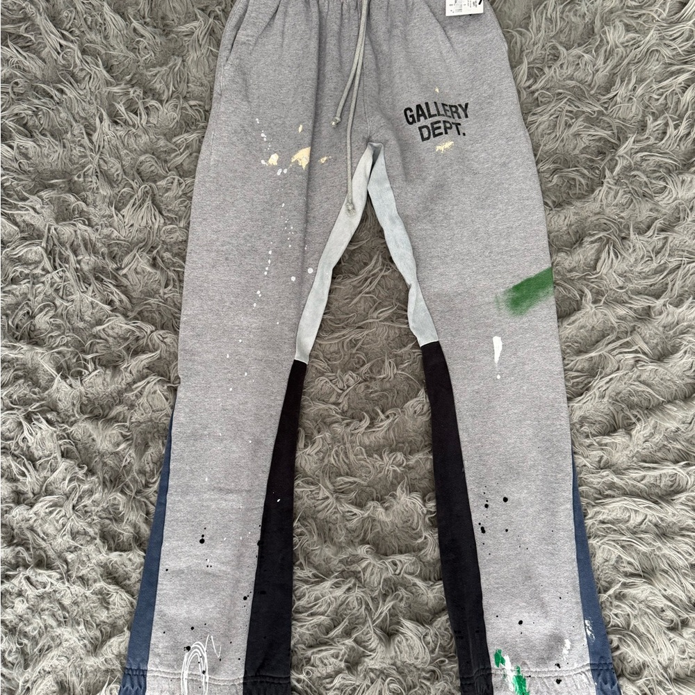 Gallery Dept Paint Splattered Logo Print Sweatpants